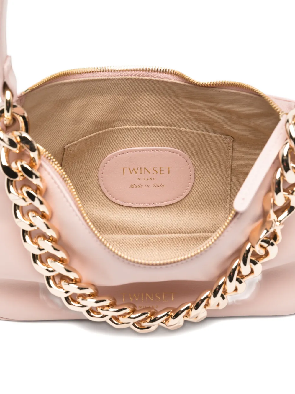 TWINSET Liliane kleine leren tas Roze