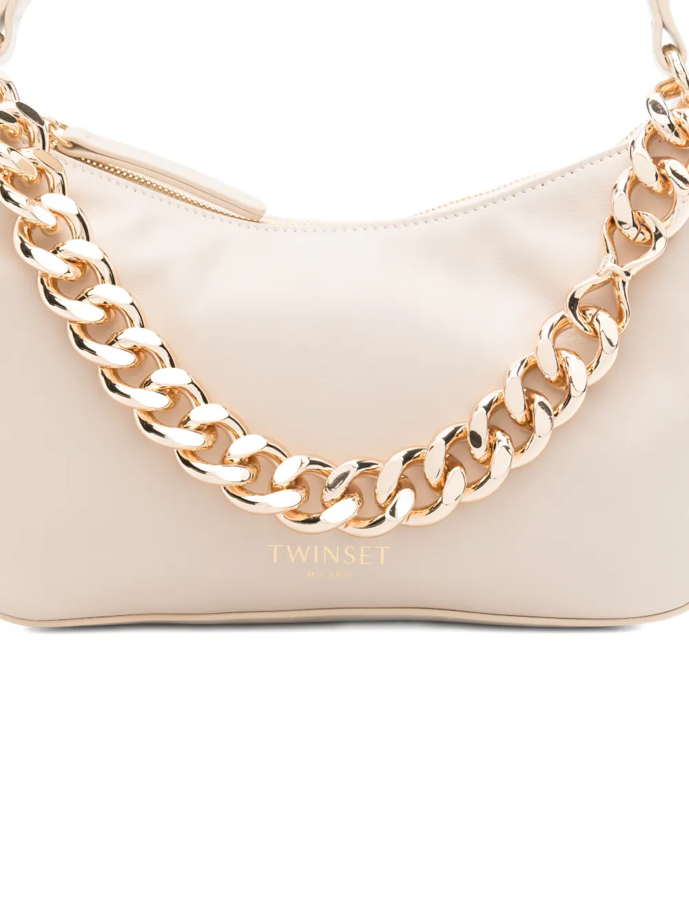 TWINSET Liliane kleine leren tas Beige