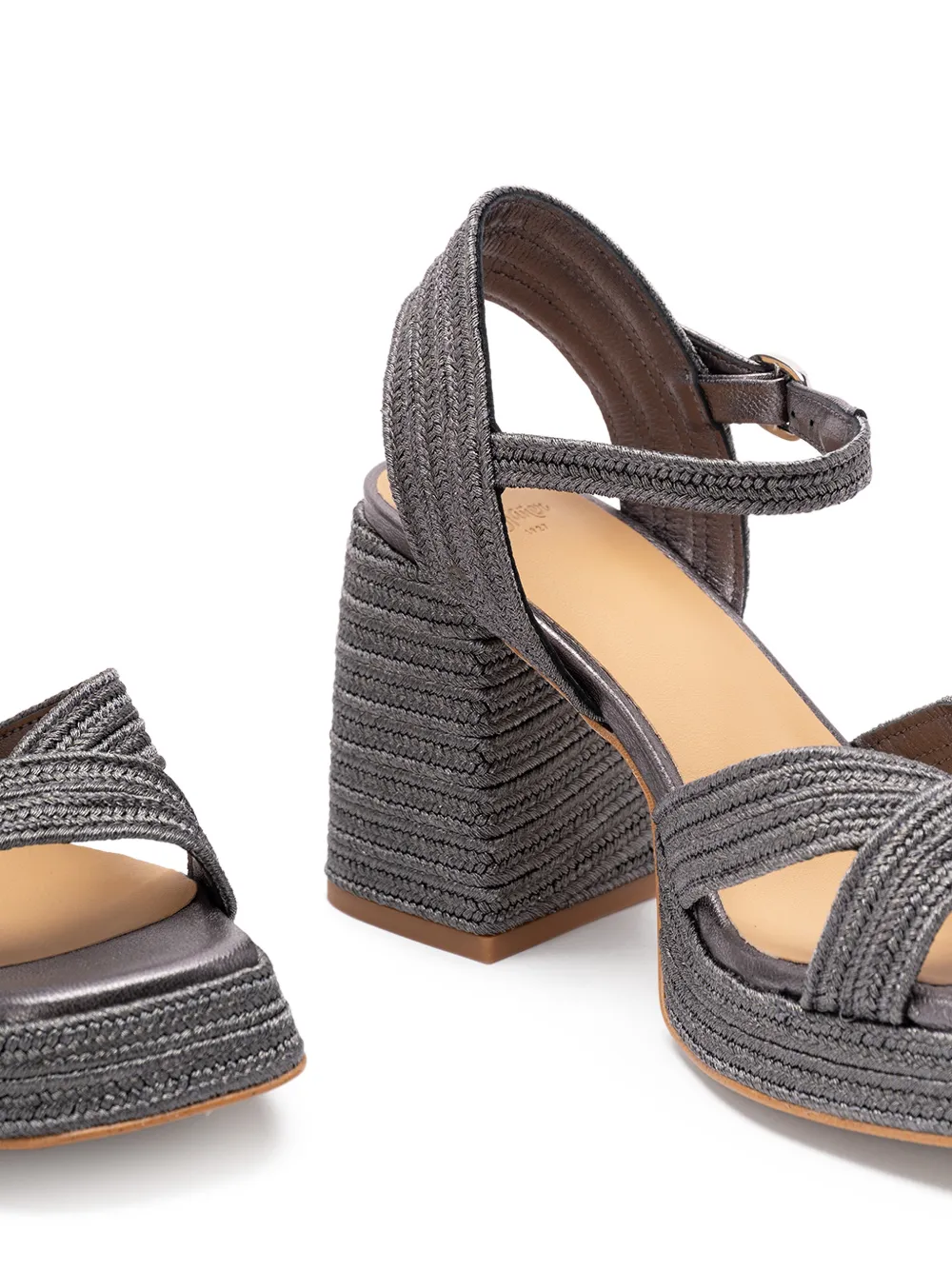 Castañer Vallita sandalen met plateauzool Grijs