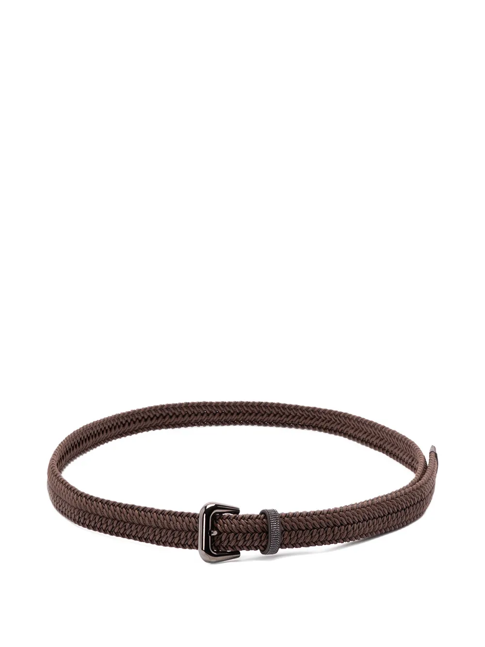 Brunello Cucinelli braided cotton belt - Marrone