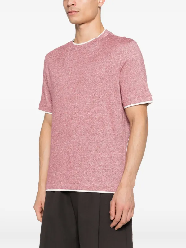Brunello Cucinelli Trimmed T-shirt | Red | FARFETCH GE