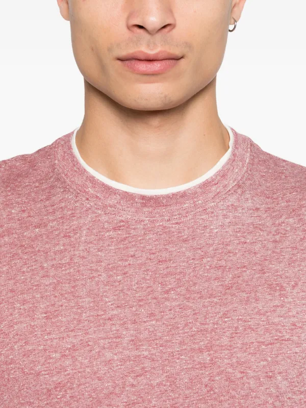 Brunello Cucinelli Trimmed T-shirt | Red | FARFETCH GE