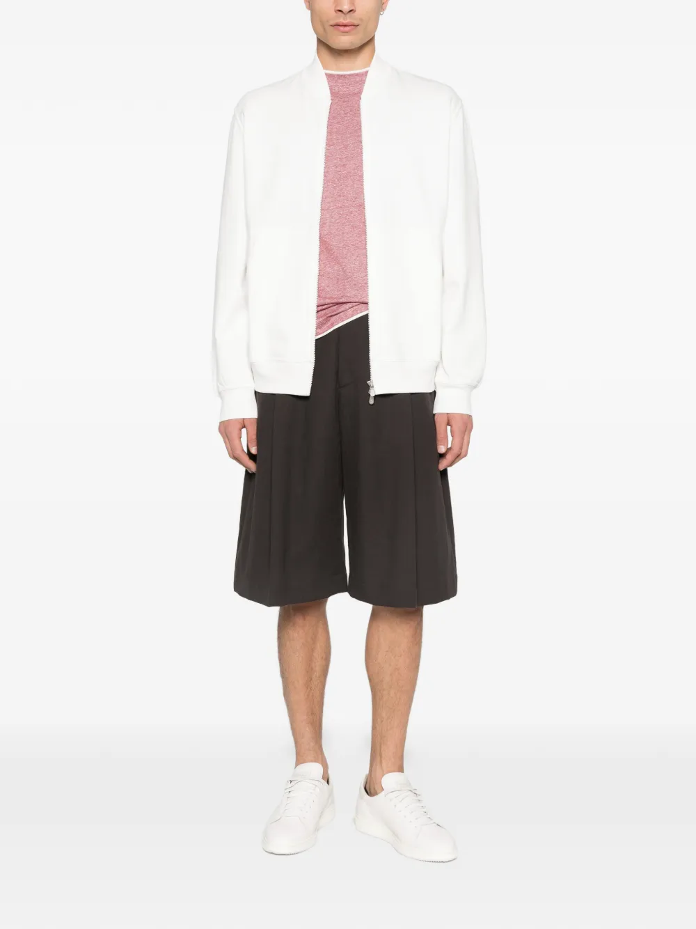 Brunello Cucinelli trimmed T-shirt - Rood