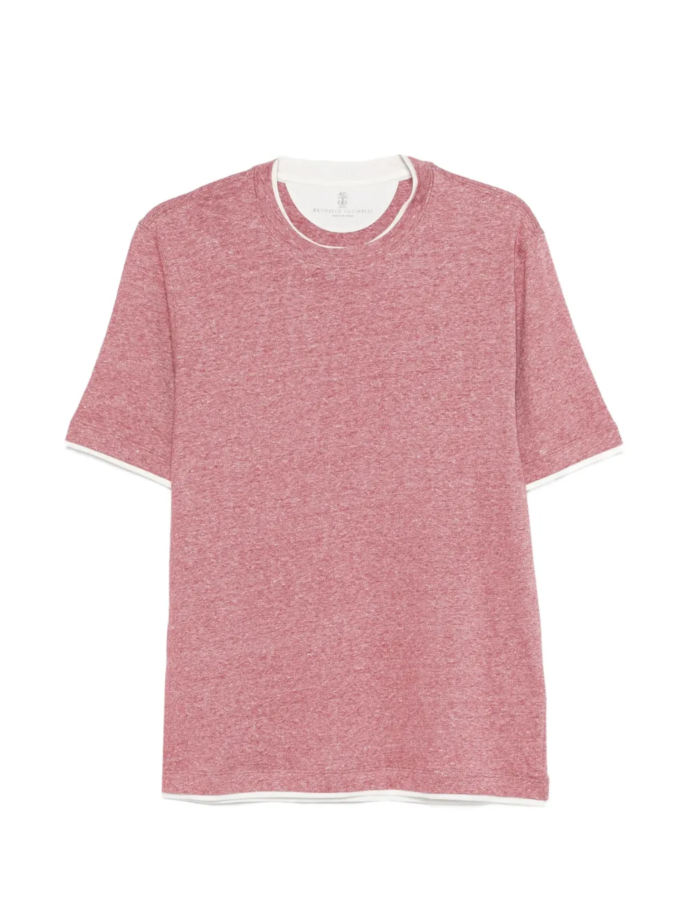 Brunello Cucinelli trimmed T-shirt - Rosso