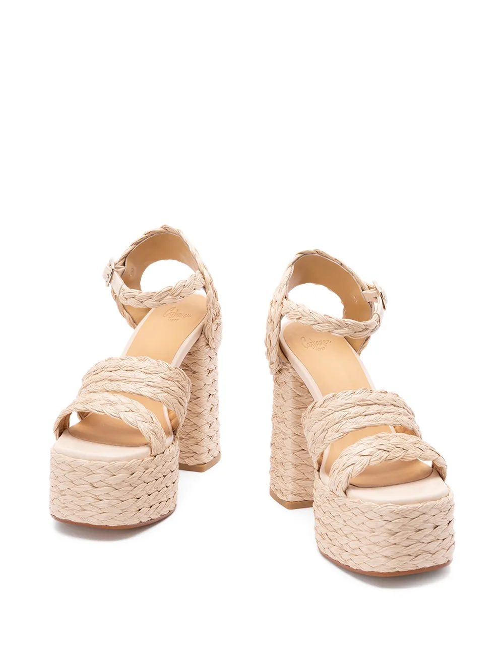 Castañer FRESA 258 raffia sandalen Beige