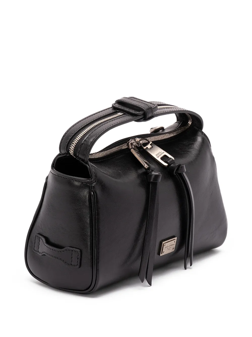Dolce & Gabbana Leren shopper met rits Zwart