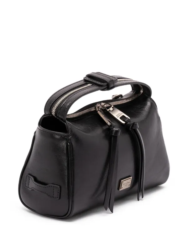 ◆美品◆Dolce & Gabbana◆フリルブラックレザーショルダークラッチ◆ Dolce & Gabbana Mini Vittoria Shoulder Bag | Black | FARFETCH