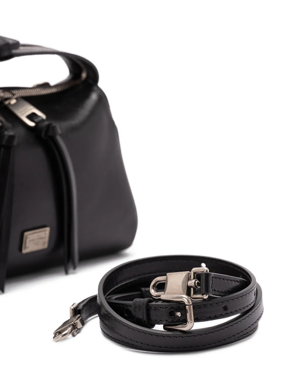 Dolce & Gabbana Leren shopper met rits Zwart