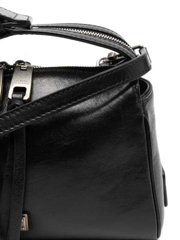 Dolce & Gabbana Mini Vittoria Calfskin Handbag | Black | FARFETCH
