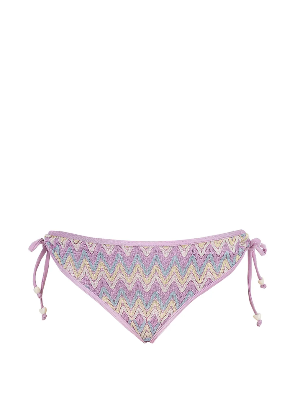 Nessi Byrd Kids Bikini met zigzag-patroon en strik Paars