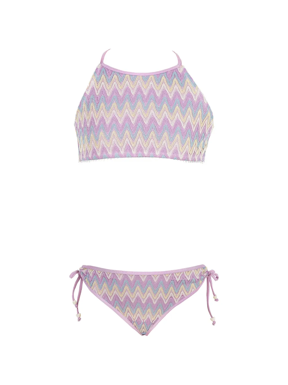 Nessi Byrd Kids Bikini zig-zag tie bikini - Viola