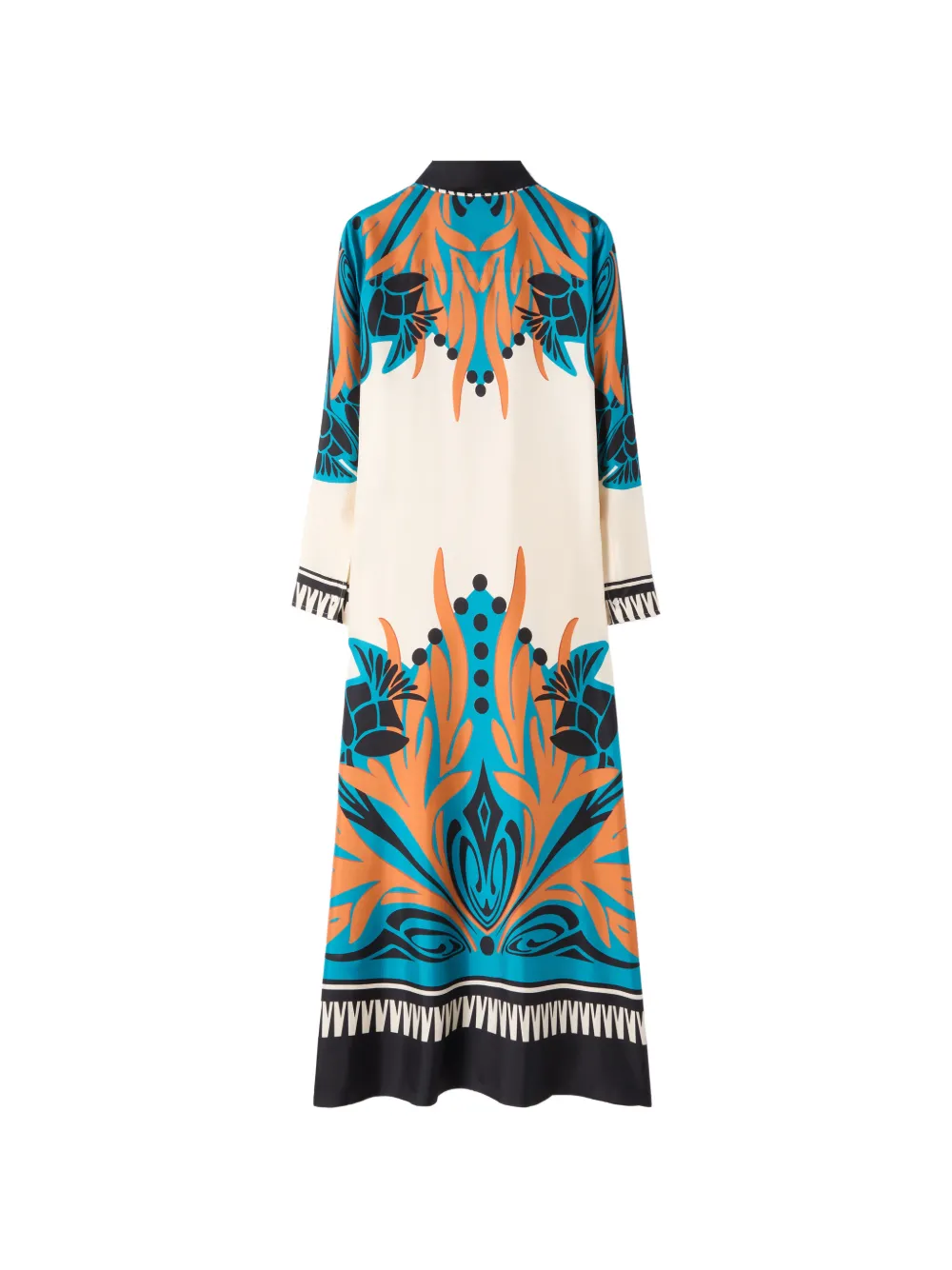 La DoubleJ Maxi-jurk met bloemenprint Beige