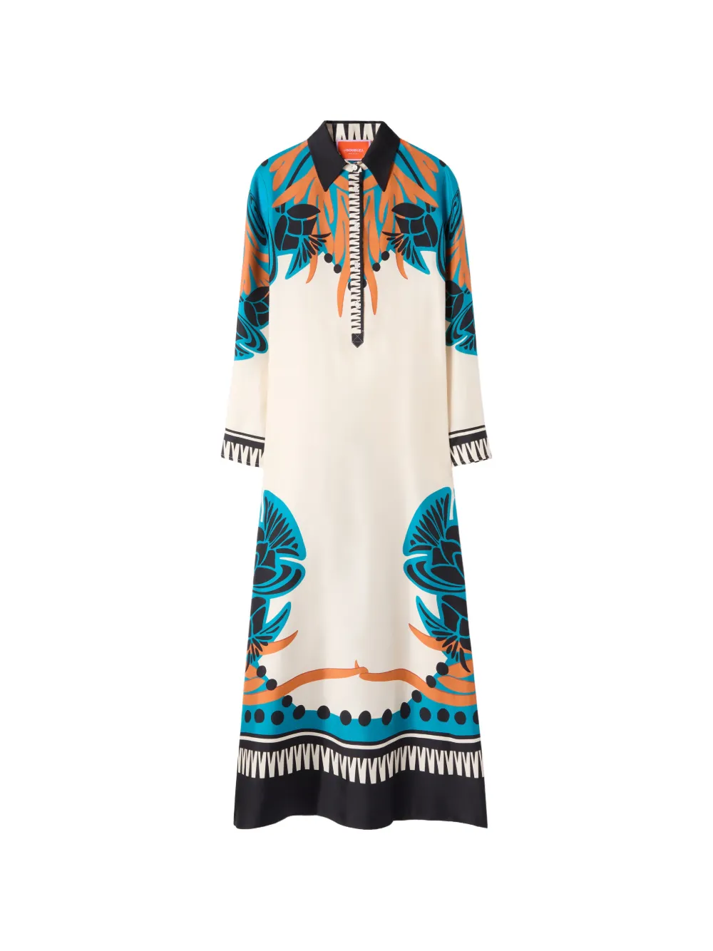 La DoubleJ Abito lungo a fiori - Toni neutri