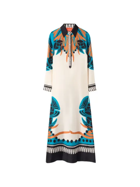 La DoubleJ floral placed maxi dress