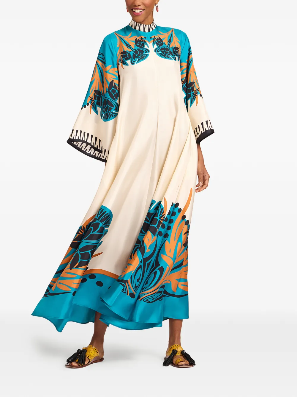  La Doublej Floral Maxi Dress - Neutrals 