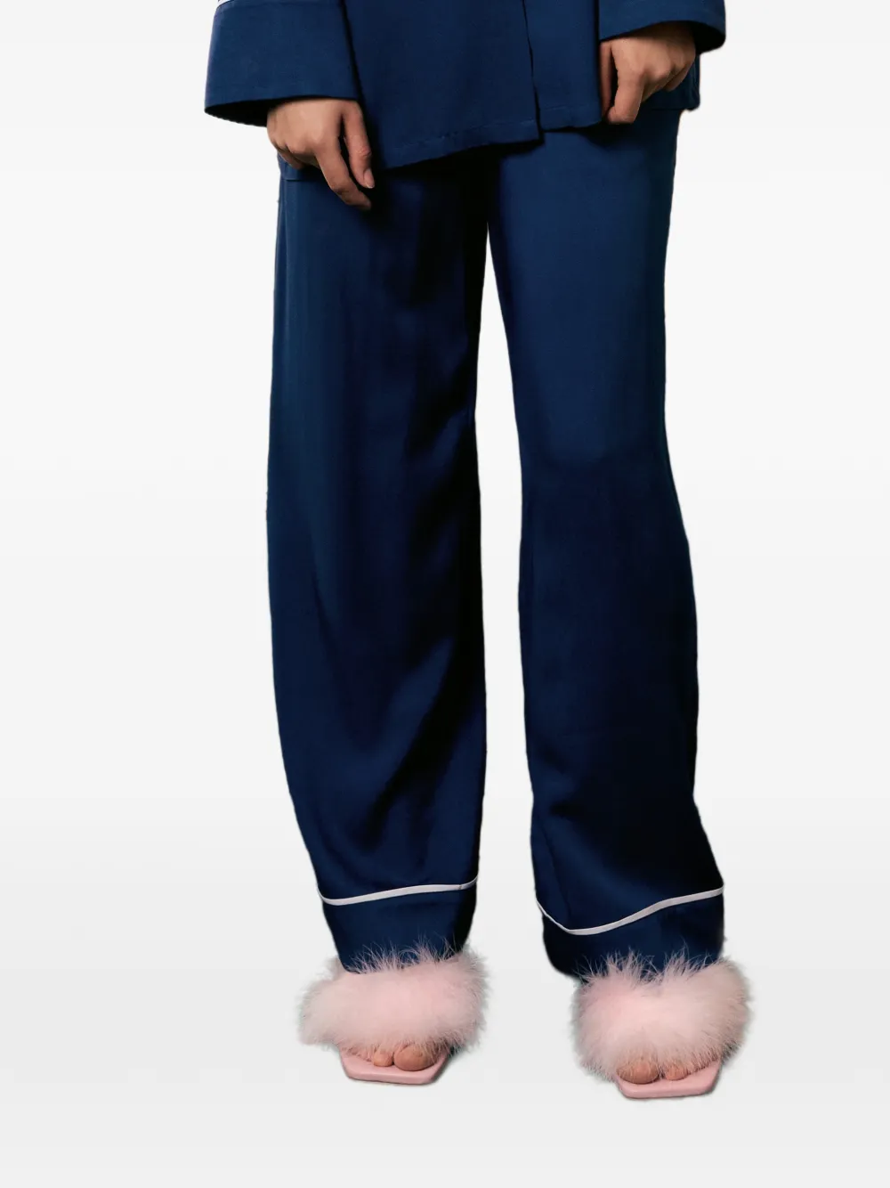 Sleeper Finnegan Piping Pajama Trousers - Blue 