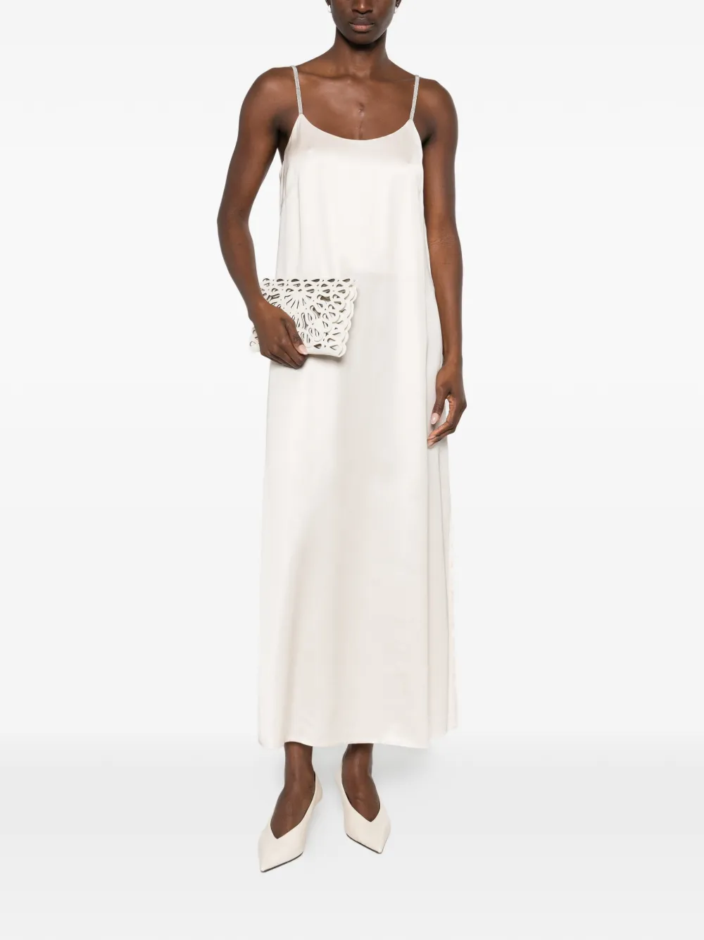 Peserico chain strap dress - Beige