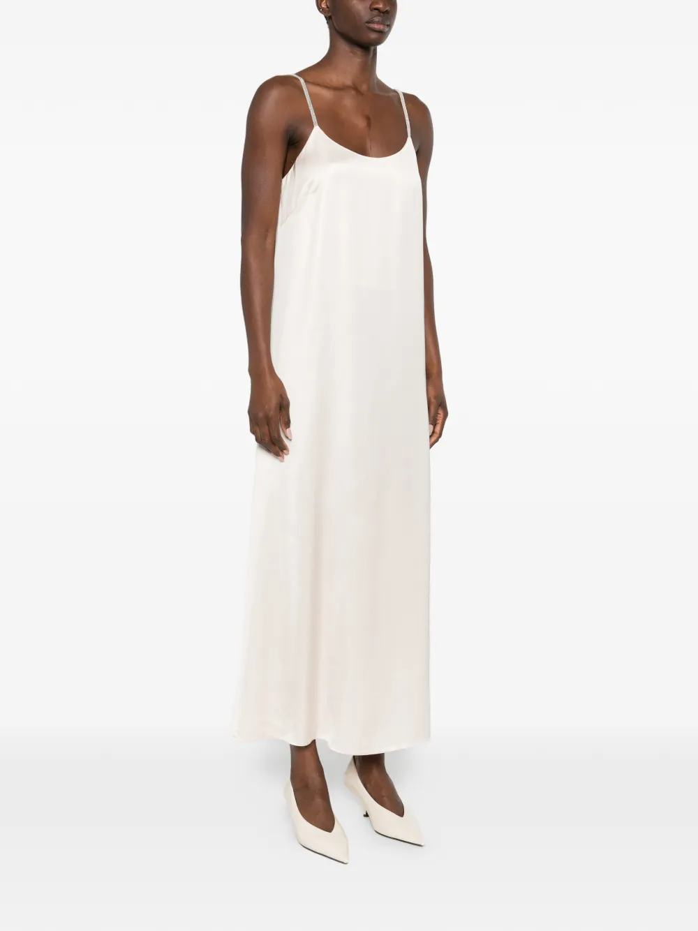 Peserico Jurk met kettingbandje Beige