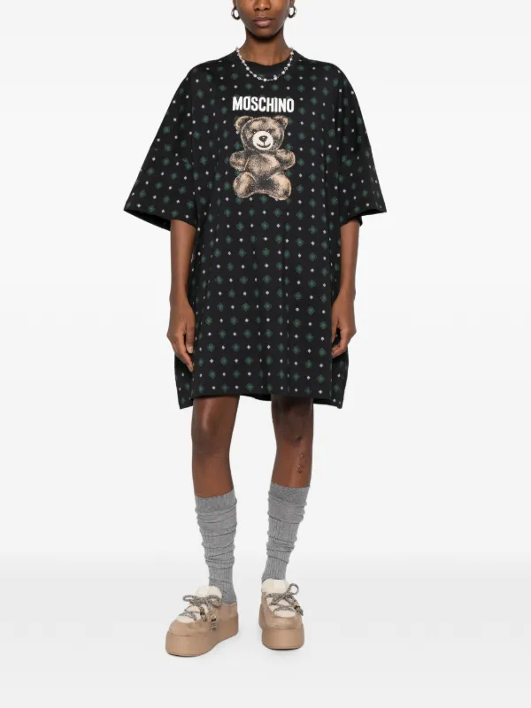 moschino short dress Moschino Graphic-Print Mini Dress - Brown - 57% Off