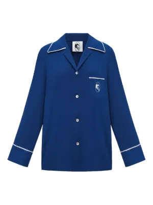 Open YY bead-pocket Shirt | Blue | FARFETCH HU