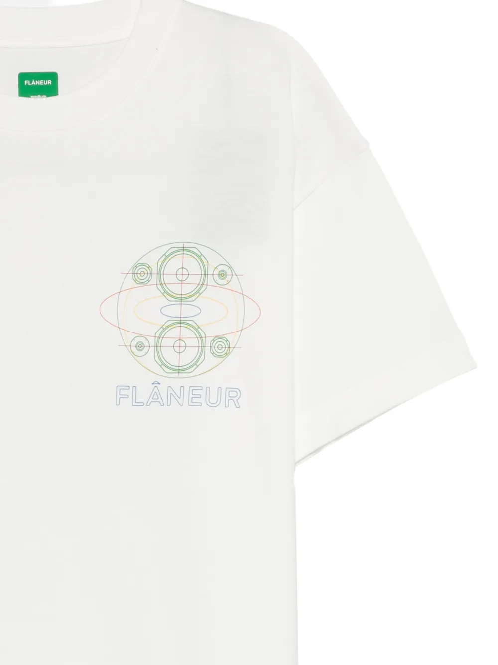 FLÂNEUR Speaker grafische prints T-shirt Wit