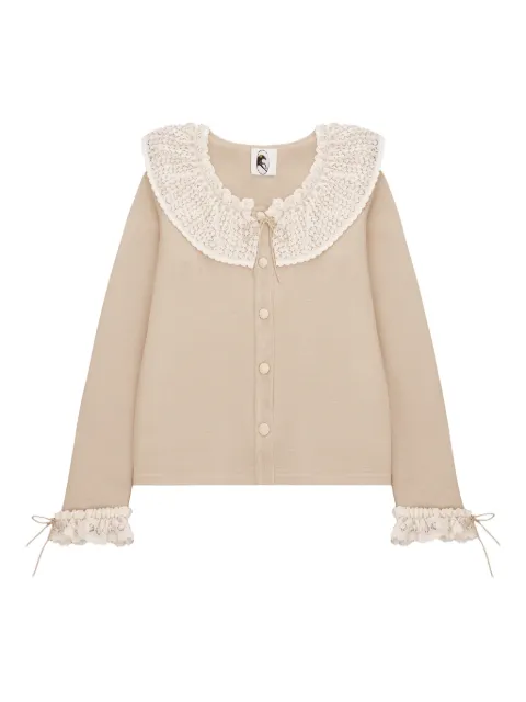 Sleeper Malena lace-collar cardigan