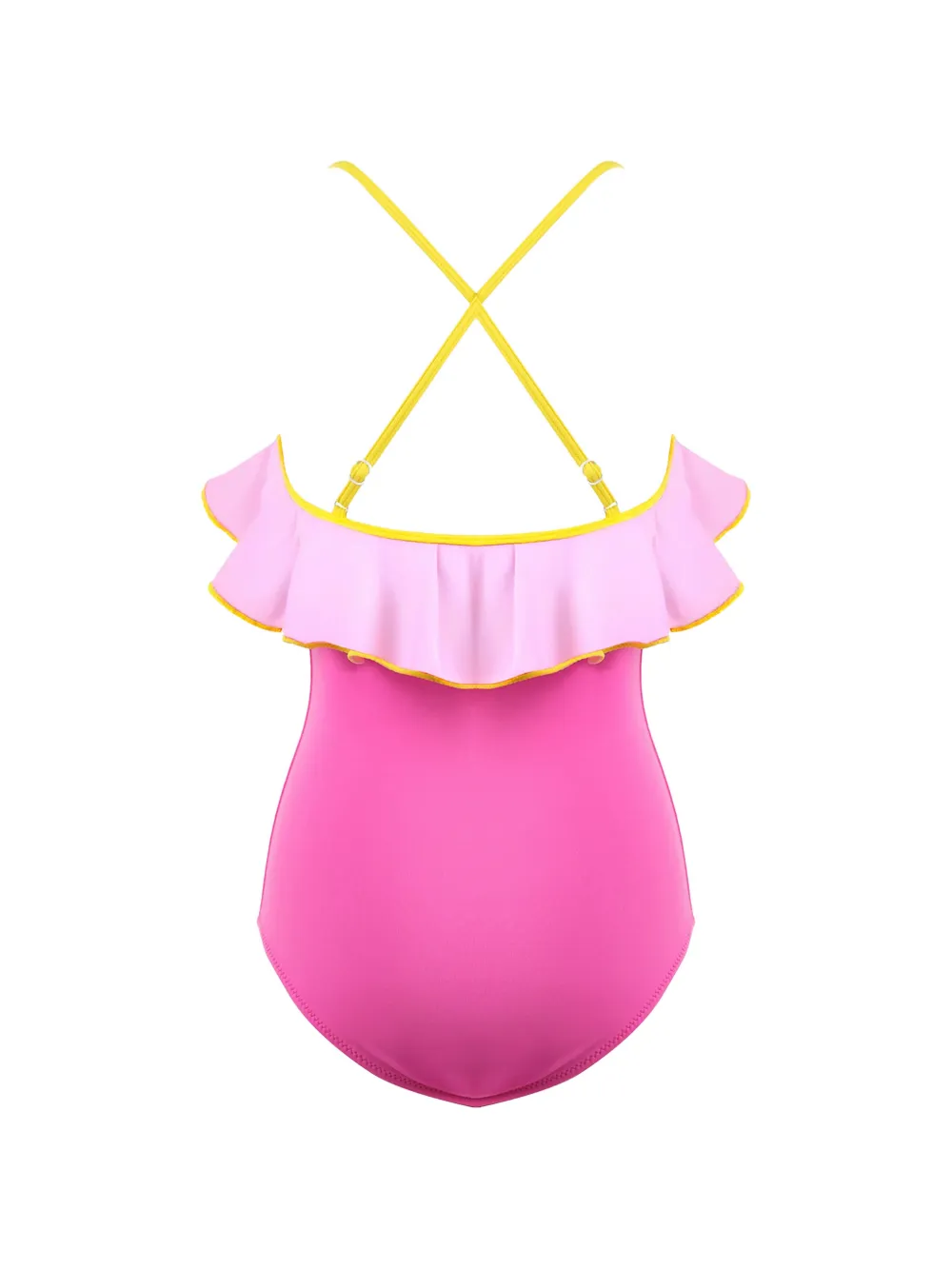  Nessi Byrd Kids Anabelle Ruffled Swimsuit - Pink 