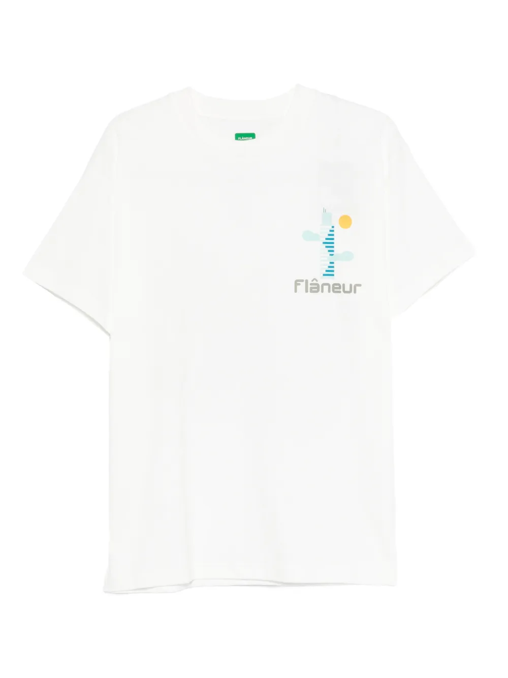 FLÂNEUR Festival Map graphic-print T-shirt - Bianco