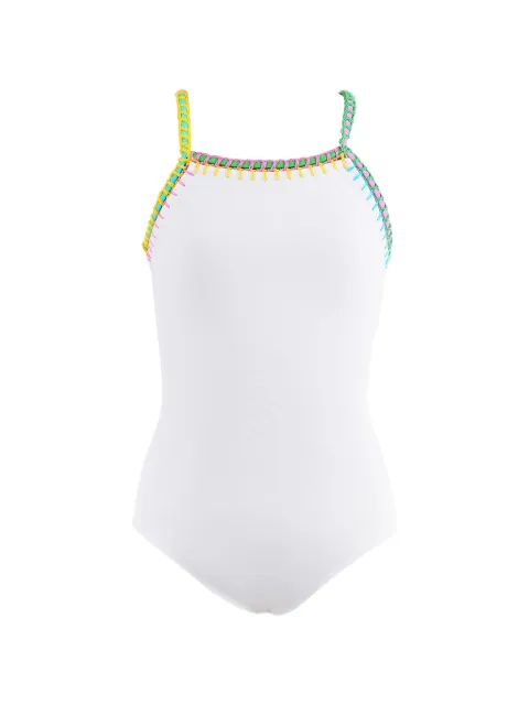 Nessi Byrd Kids Rosella crochet-straps swimsuit