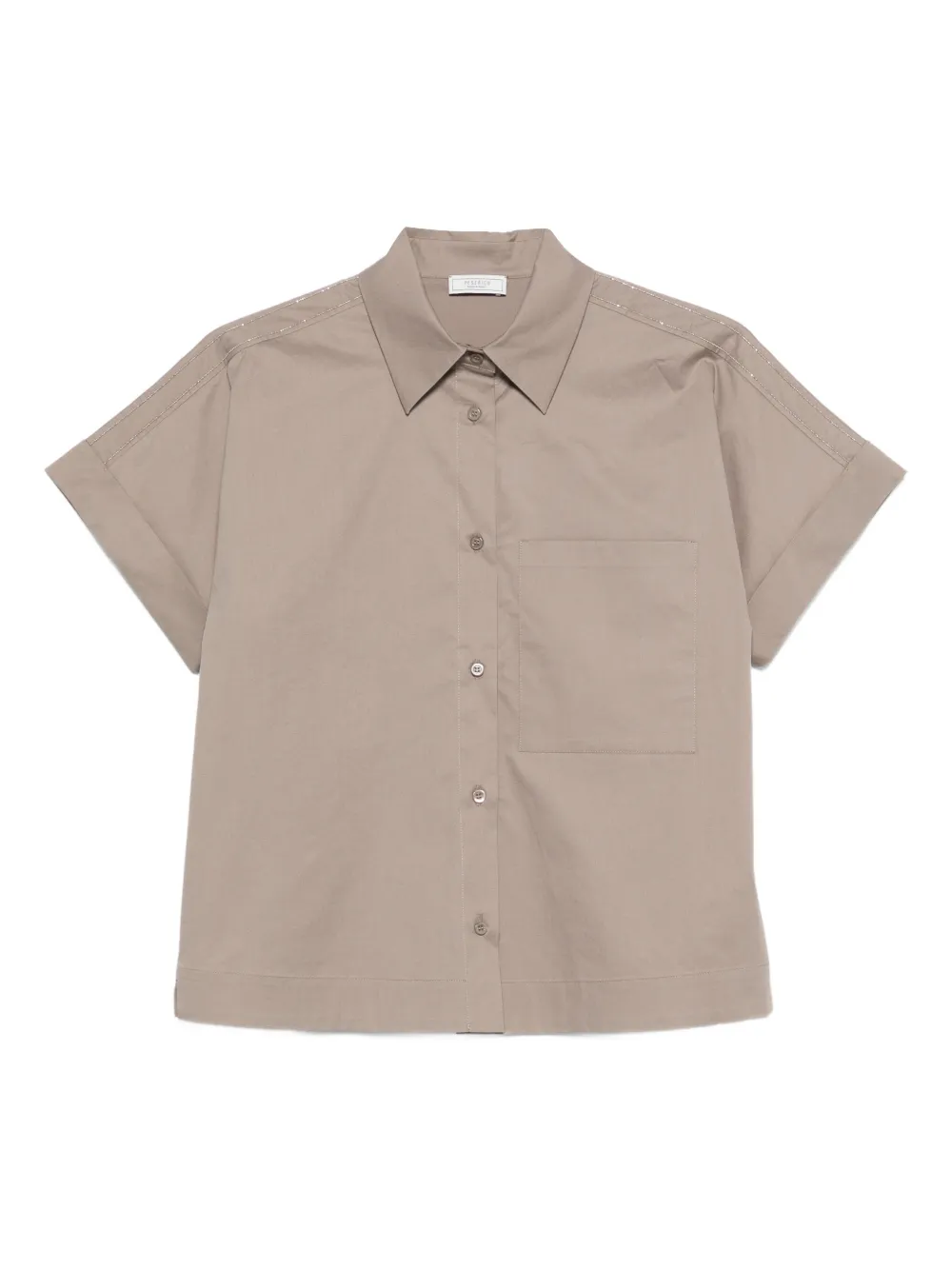 Peserico pocket embellished shirt - Toni neutri