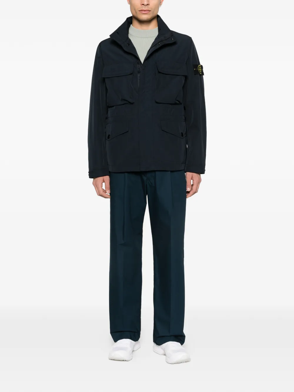  Stone Island Giacca-camicia Con Tasche - Blu 