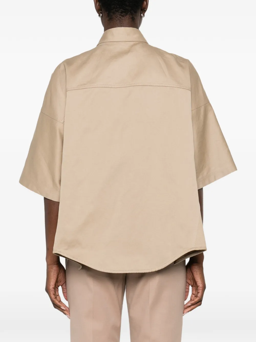 Brunello Cucinelli blouse met zak Beige