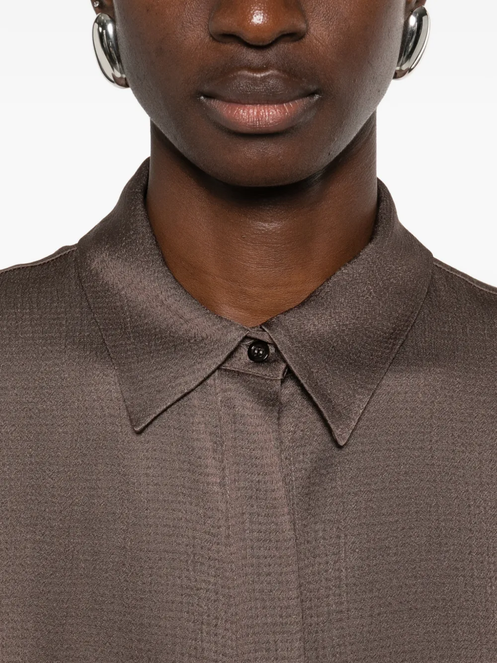 Peserico Blouse met textuur Bruin