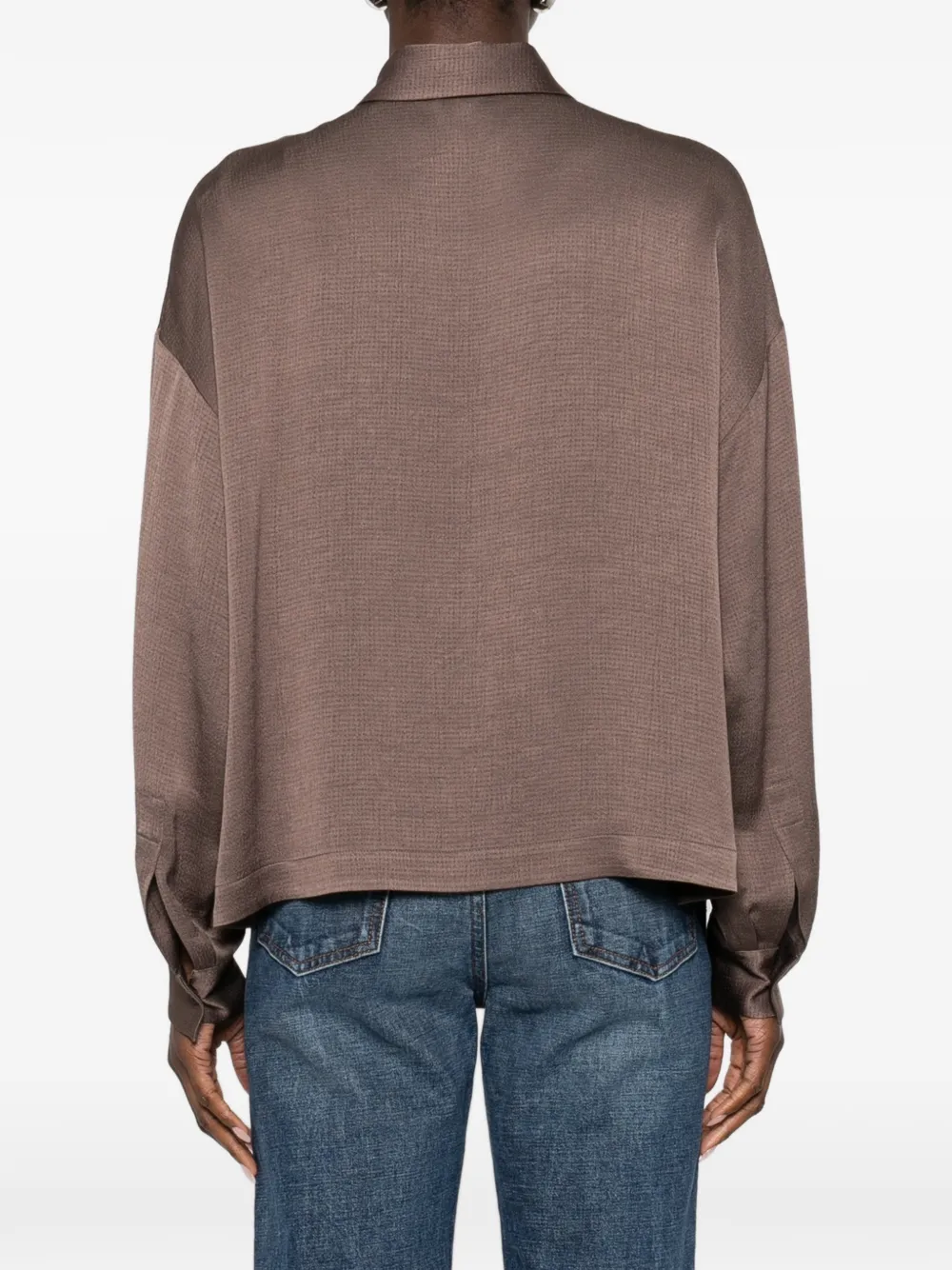 Peserico Blouse met textuur Bruin