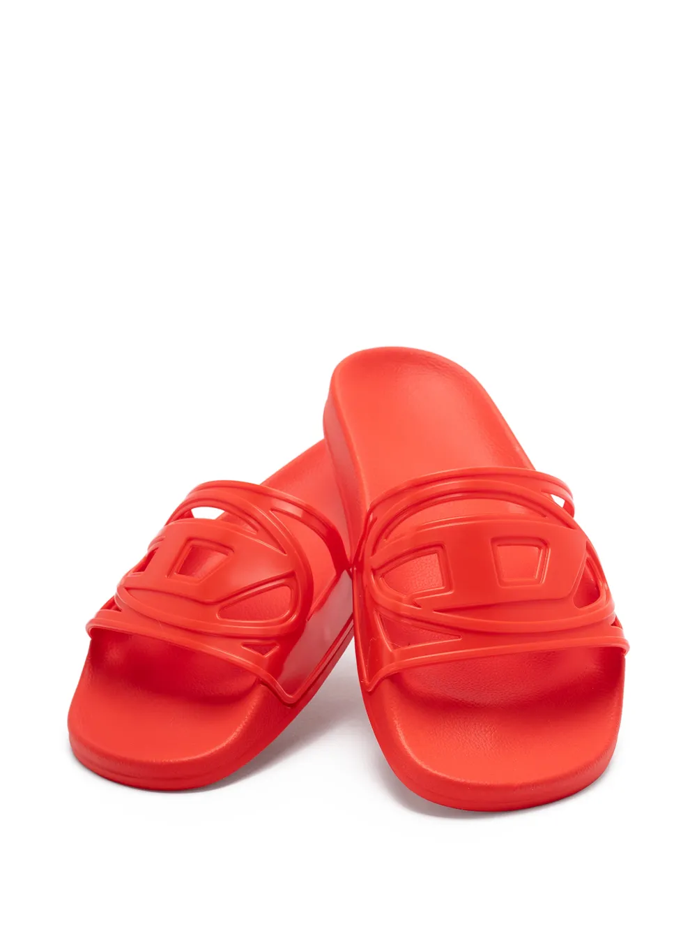Diesel Uitgesneden slippers Rood