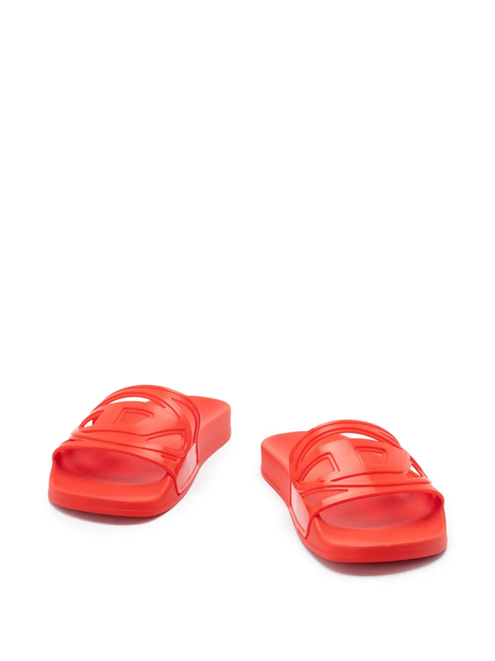 Diesel Uitgesneden slippers Rood
