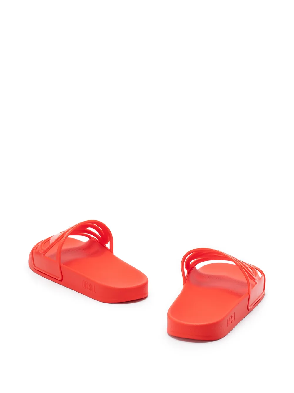 Diesel Uitgesneden slippers Rood