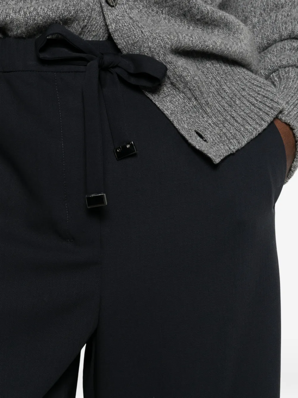 'S Max Mara Sammargenta broek met trekkoord Zwart