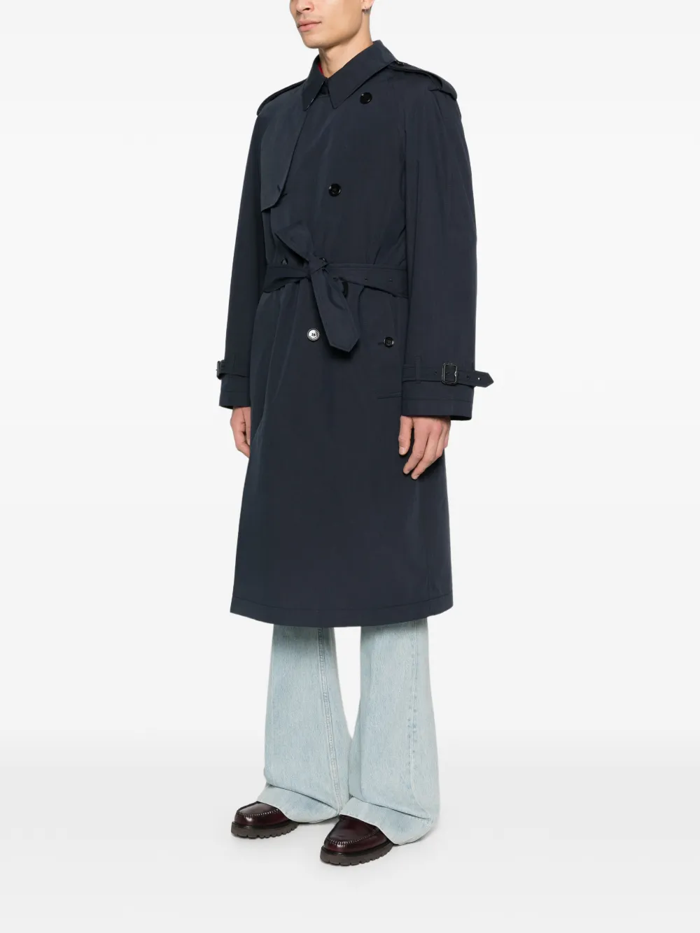 Burberry Jas met ceintuur Blauw