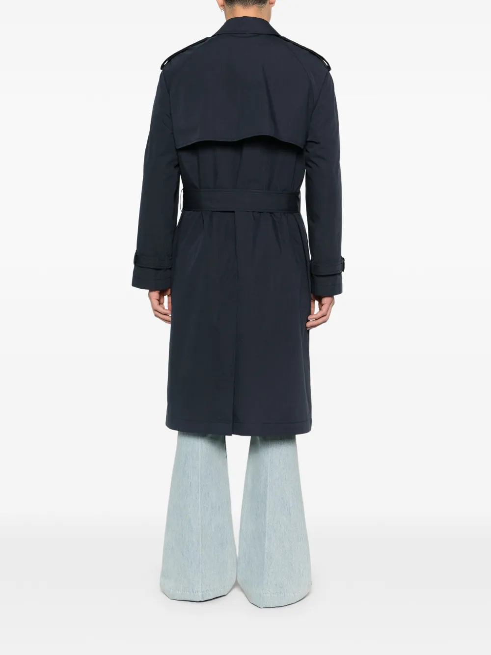 Burberry Jas met ceintuur Blauw