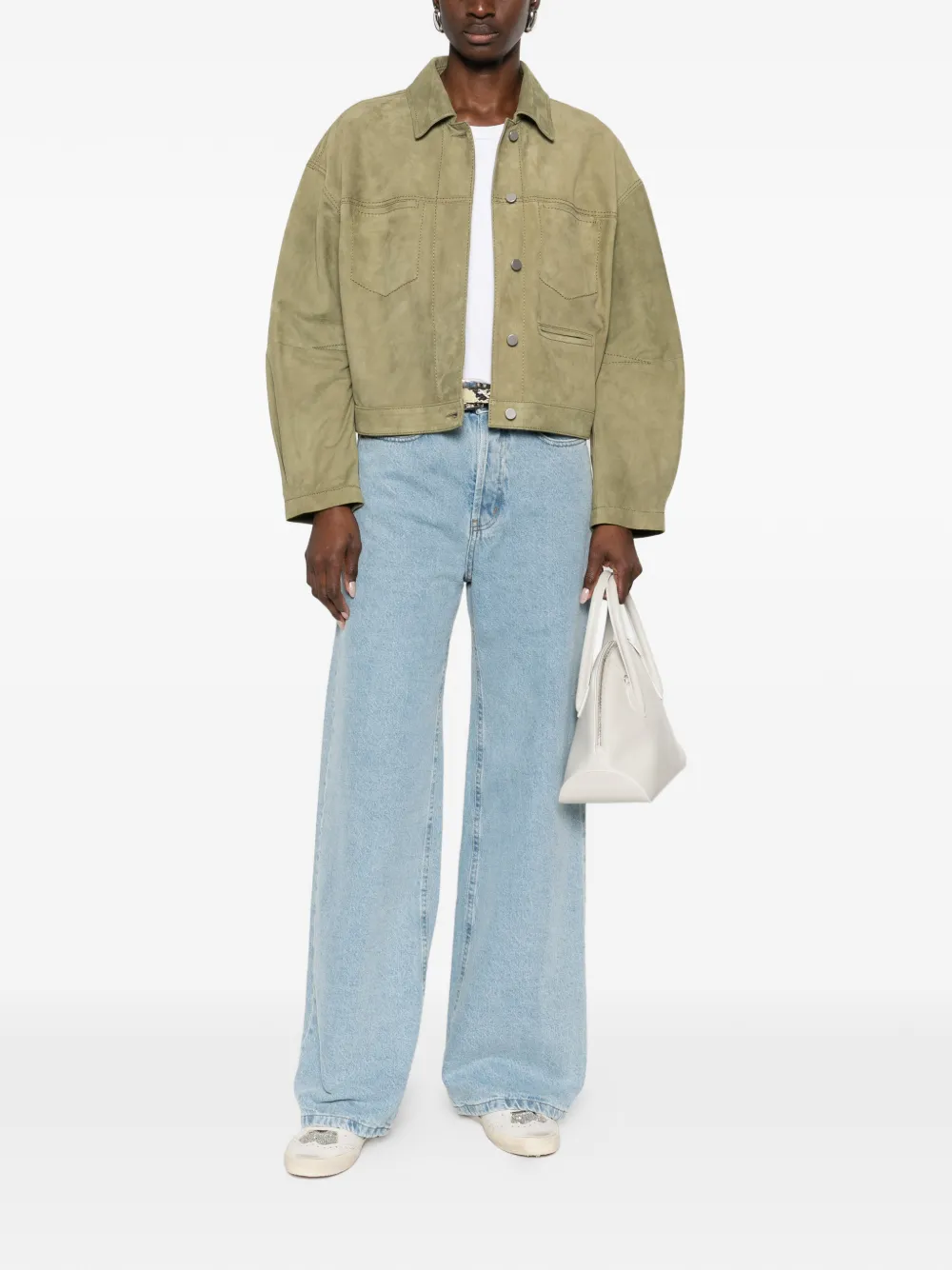  Desa 1972 Pocket Suede Jacket - Green 