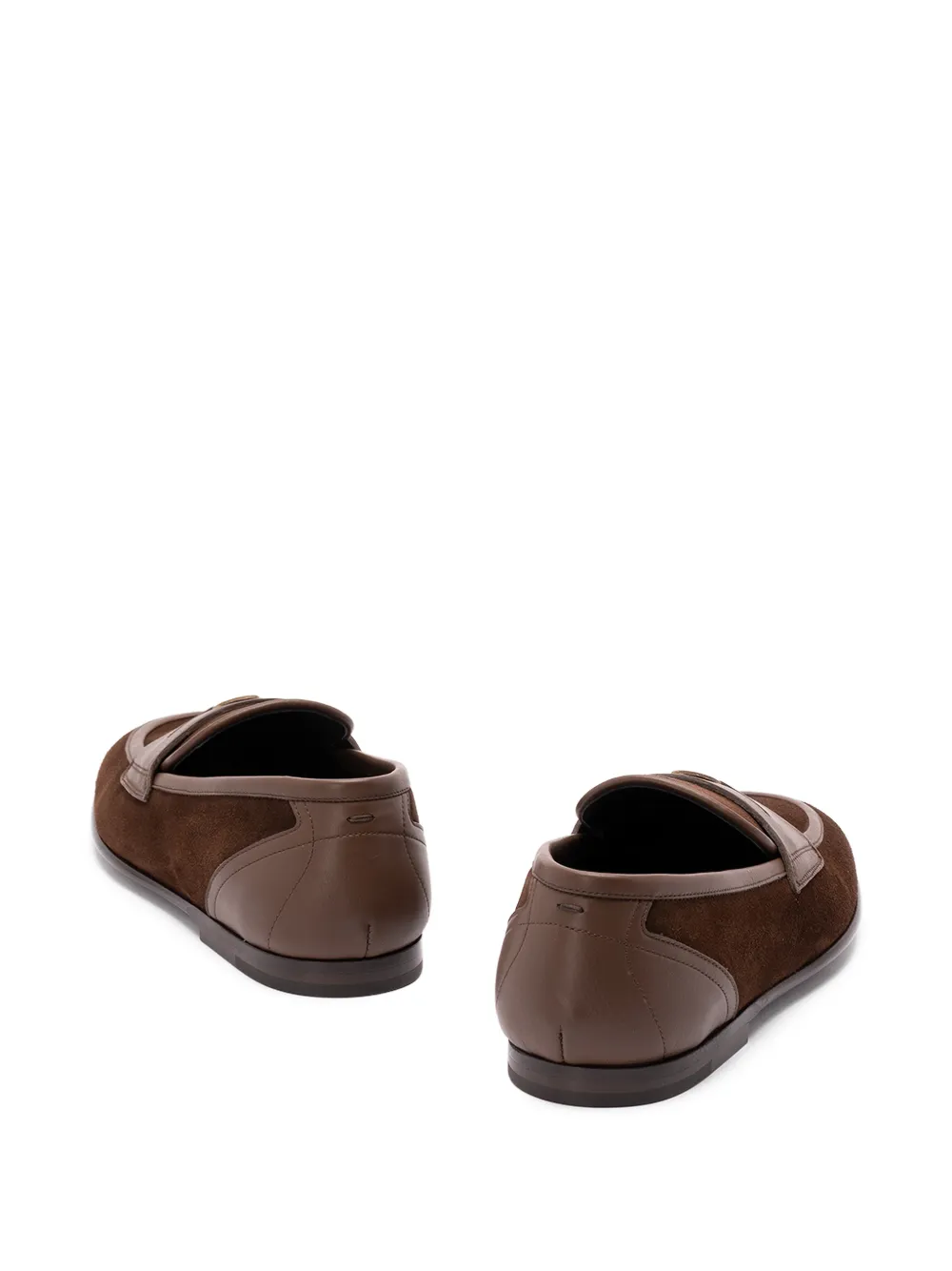 Dolce & Gabbana Penny loafers met embleem Bruin