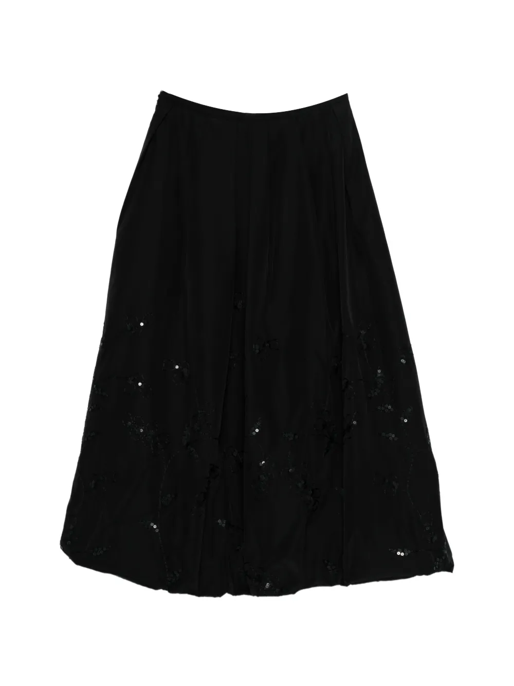 HUI MILANO sequin-embellished skirt - Nero