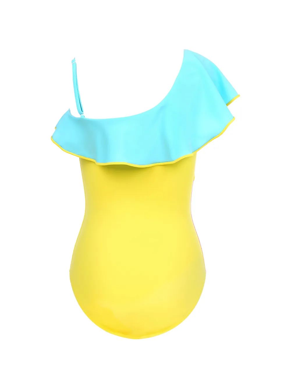 Judie Ruffled Colour-Block Swimsuit