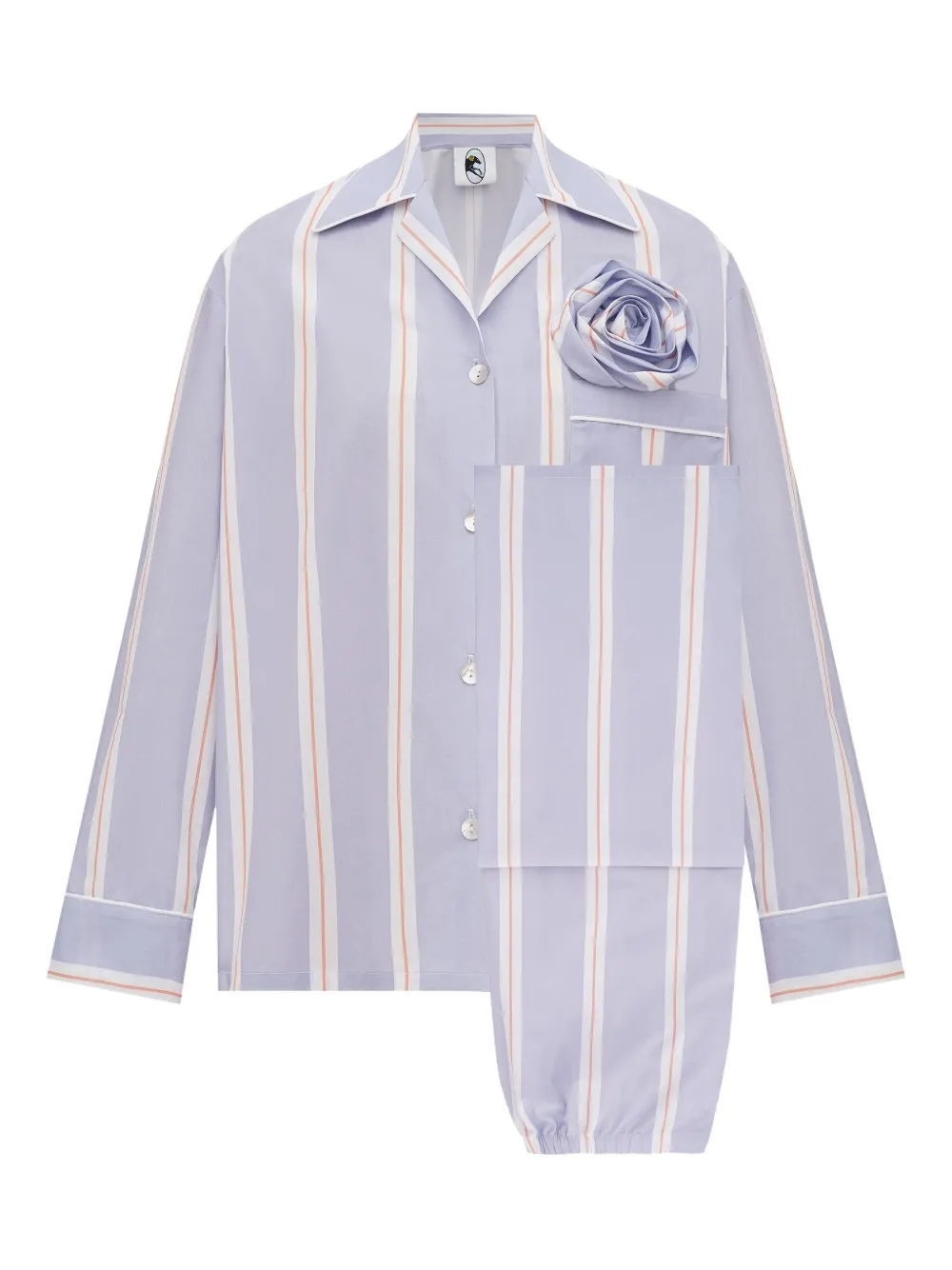 Sleeper The Rose Striped Pajama In Blue