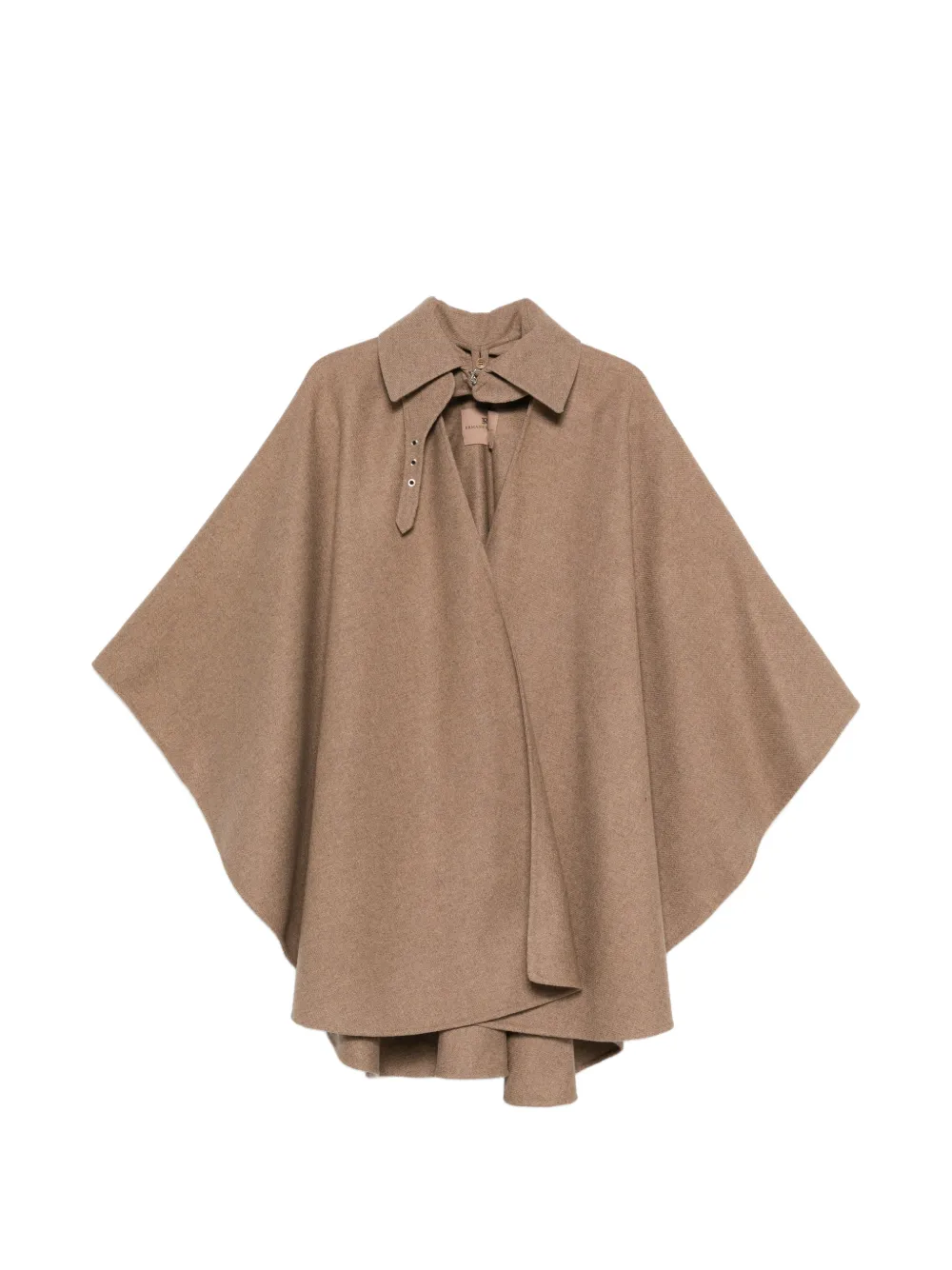 Ermanno Scervino collared buckled cape - Braun