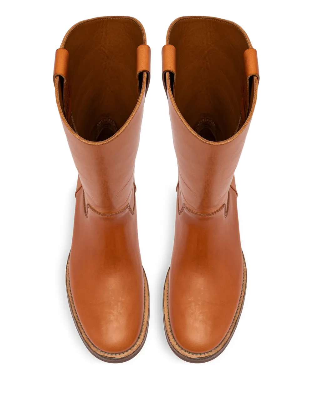 Buttero Laarzen met stiksel detai; Bruin