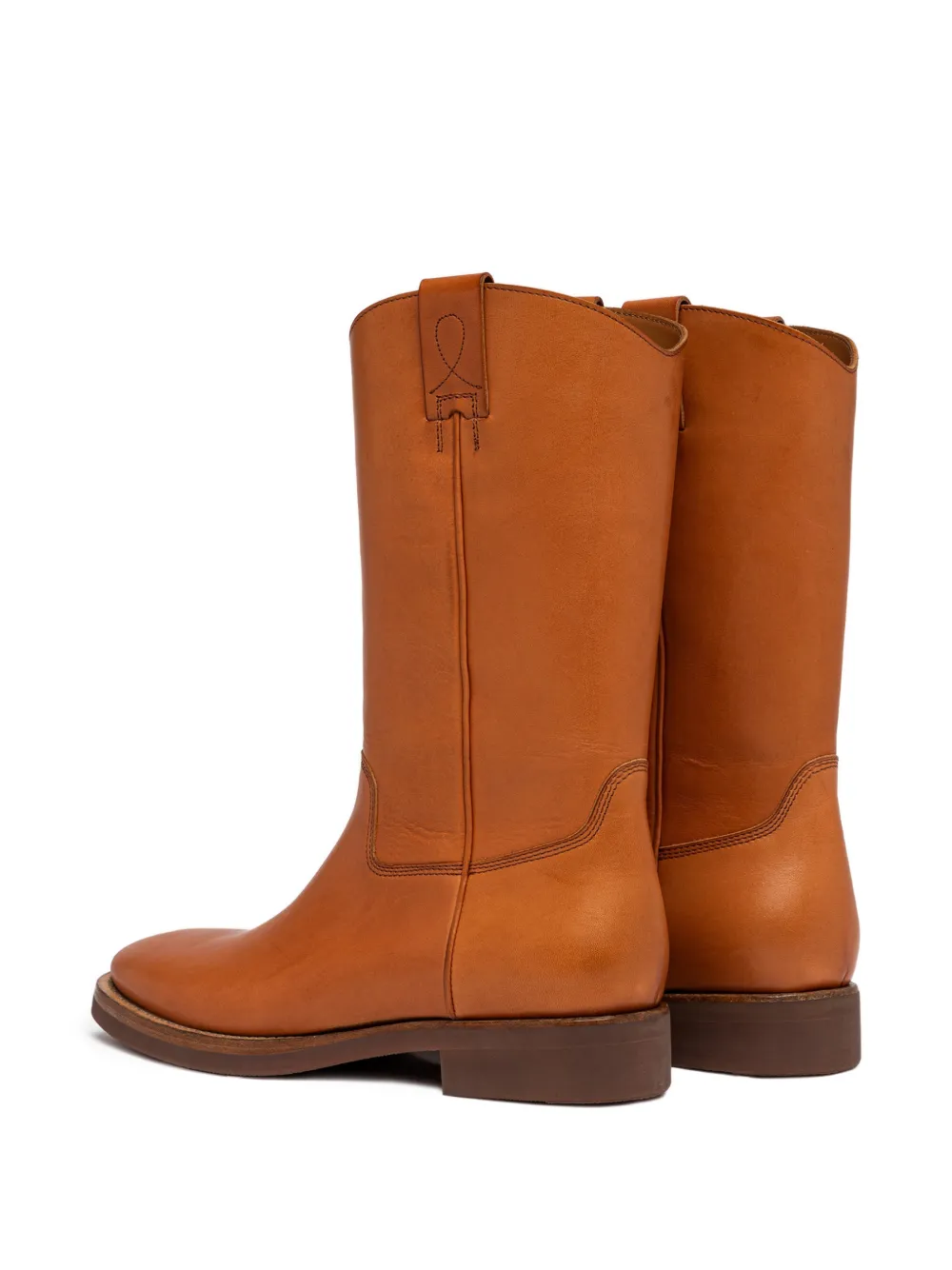 Buttero Laarzen met stiksel detai; Bruin