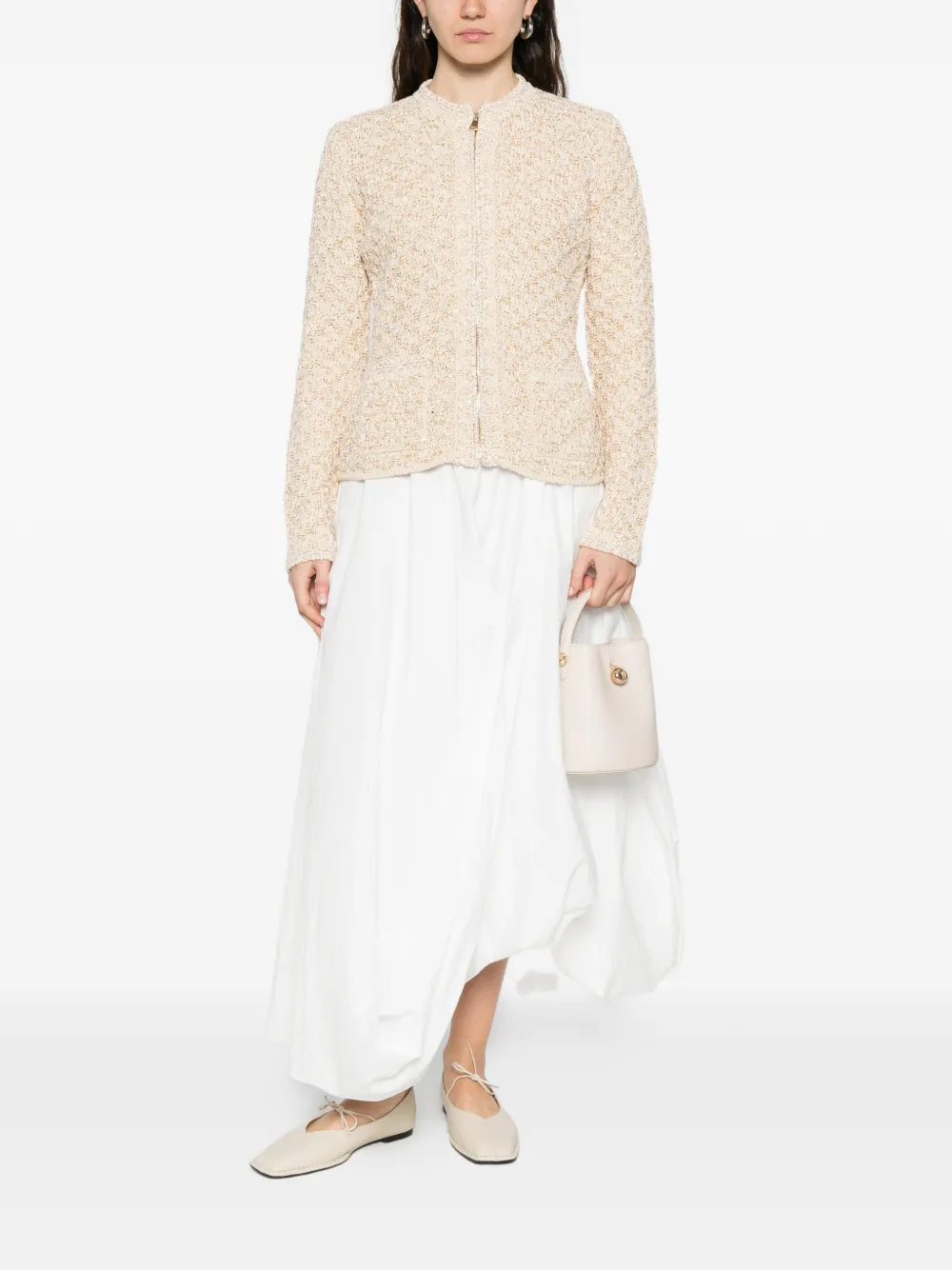 Fabiana Filippi zip-up Fitted Jacket | Neutrals | FARFETCH