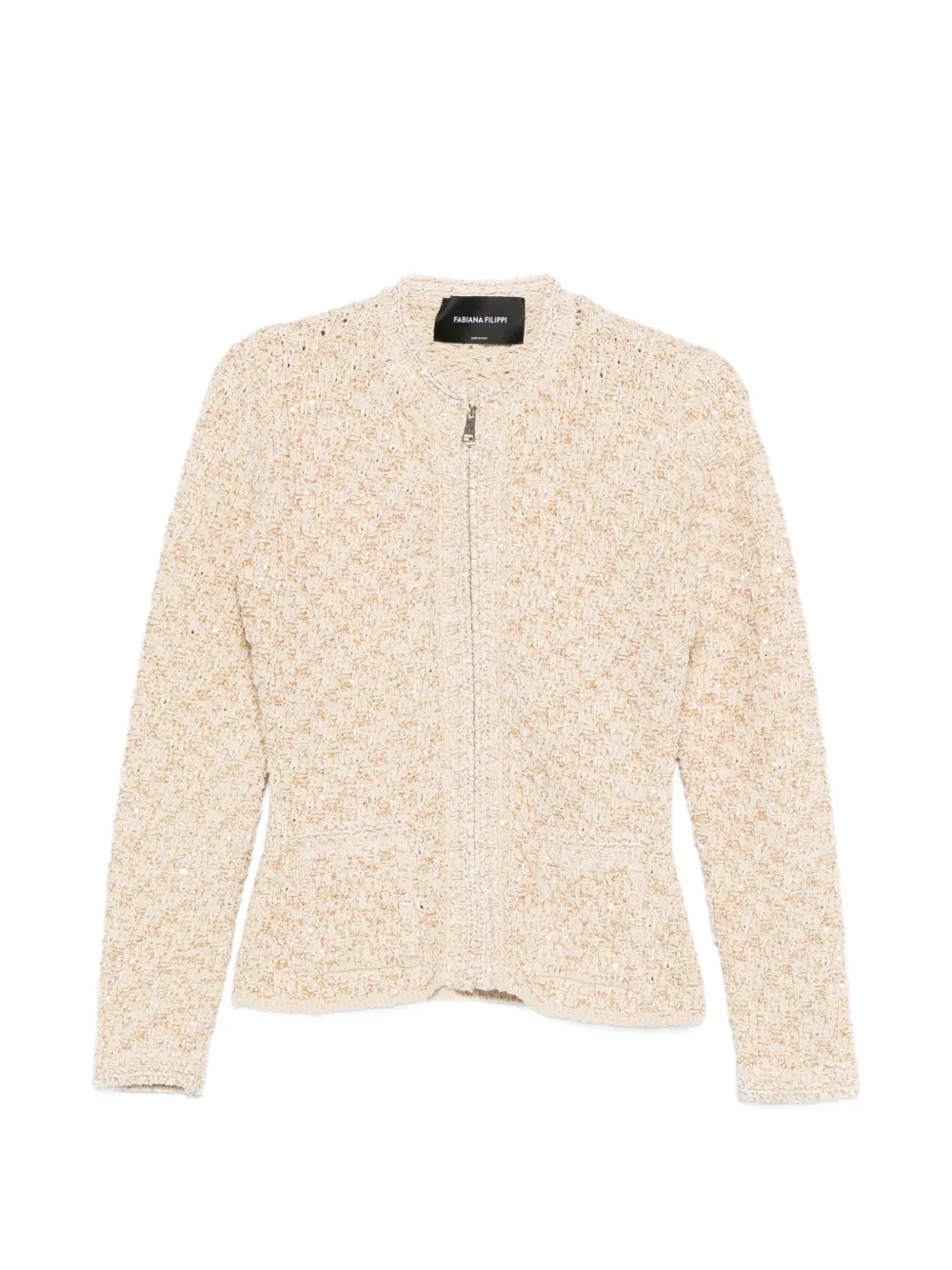 Fabiana Filippi zip-up fitted jacket - Toni neutri